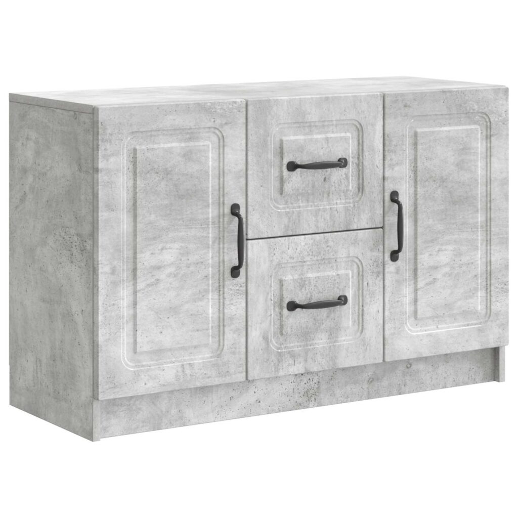 Sivupöytä Betoninharmaa 89 x 34,5 x 57 cm Tekninen puu