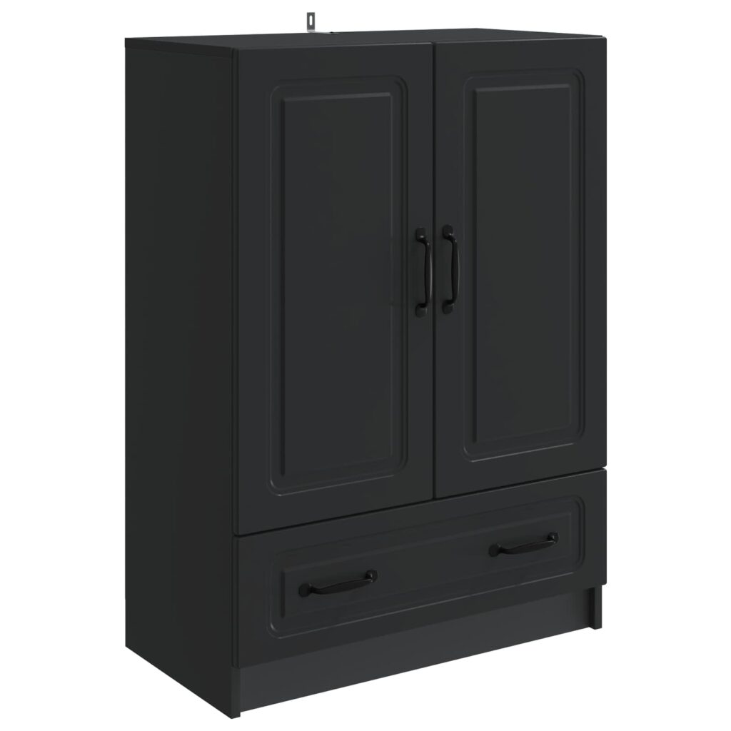 Sivupöytä laatikon kanssa Musta 66 x 34,5 x 92 cm Tekninen puu