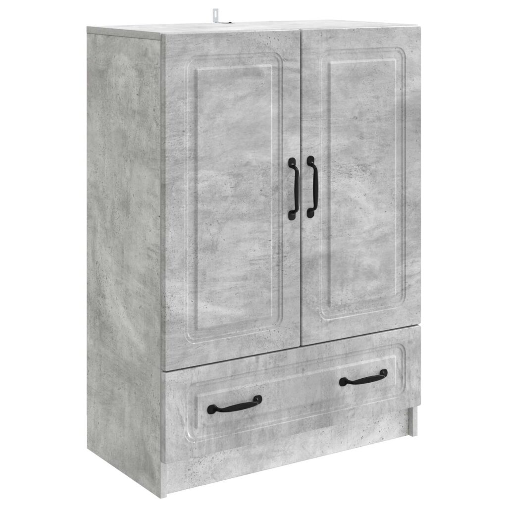 Sivupöytä Betoninharmaa 66 x 34,5 x 92 cm Tekninen puu