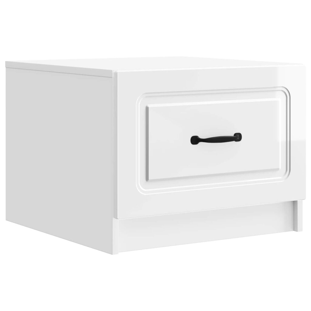 Sohvapöytä Korkeakiiltoinen valkoinen 49 x 50 x 37 cm