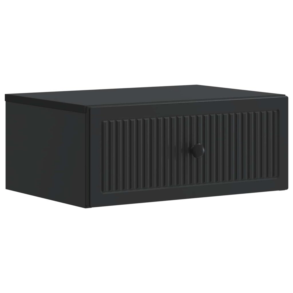 Yöpöytäkaappi Musta 49 x 34,5 x 20 cm Tekninen puu