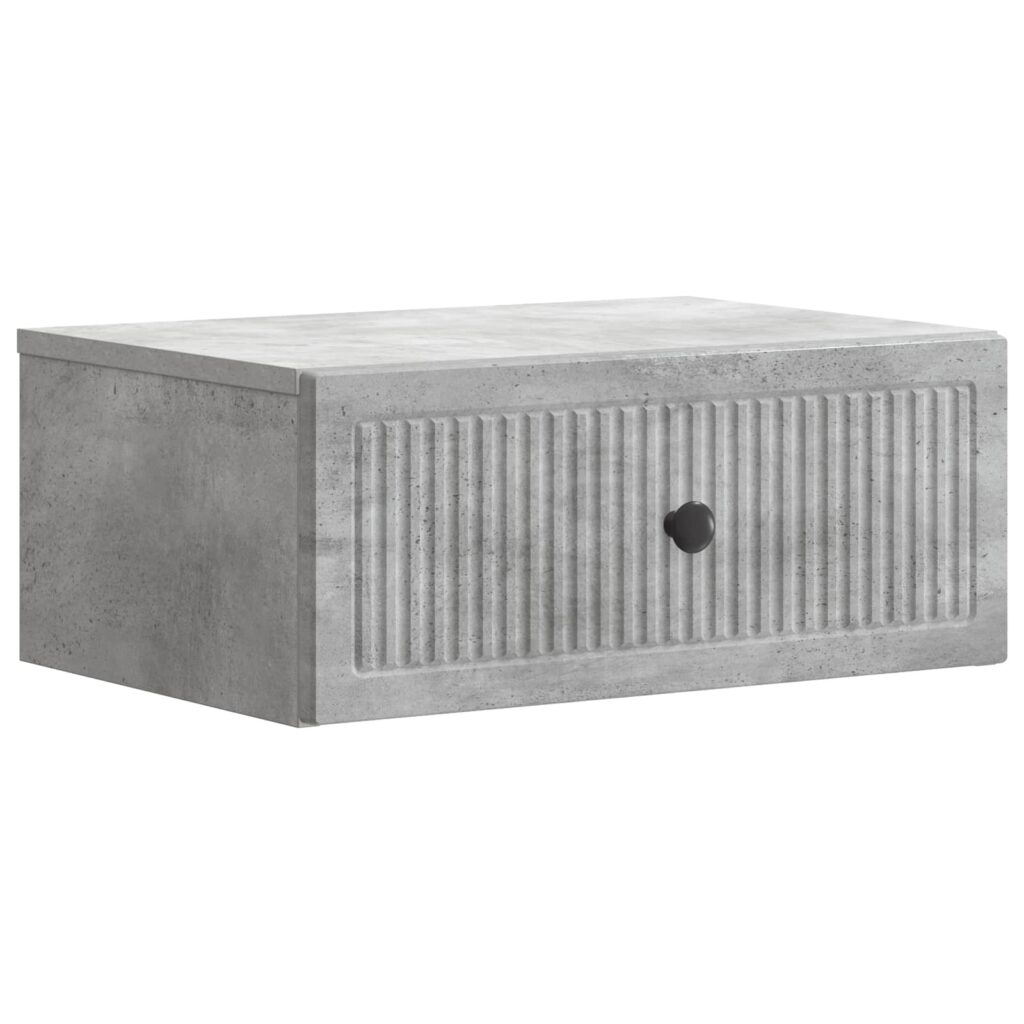 Yöpöytäkaappi Betoninharmaa 49 x 34,5 x 20 cm Tekninen puu