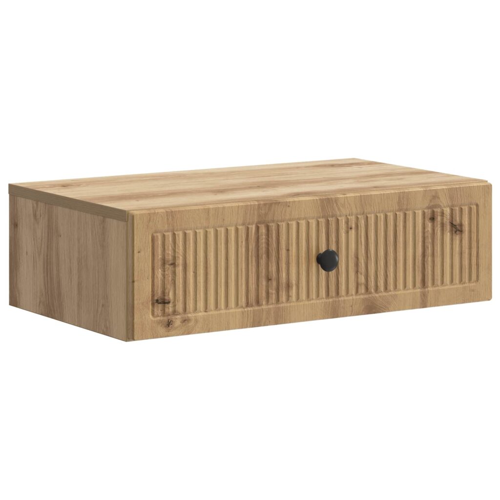 Seinälle Asennettava Sivupöytä Artisaanitammi 59 x 34,5 x 17 cm