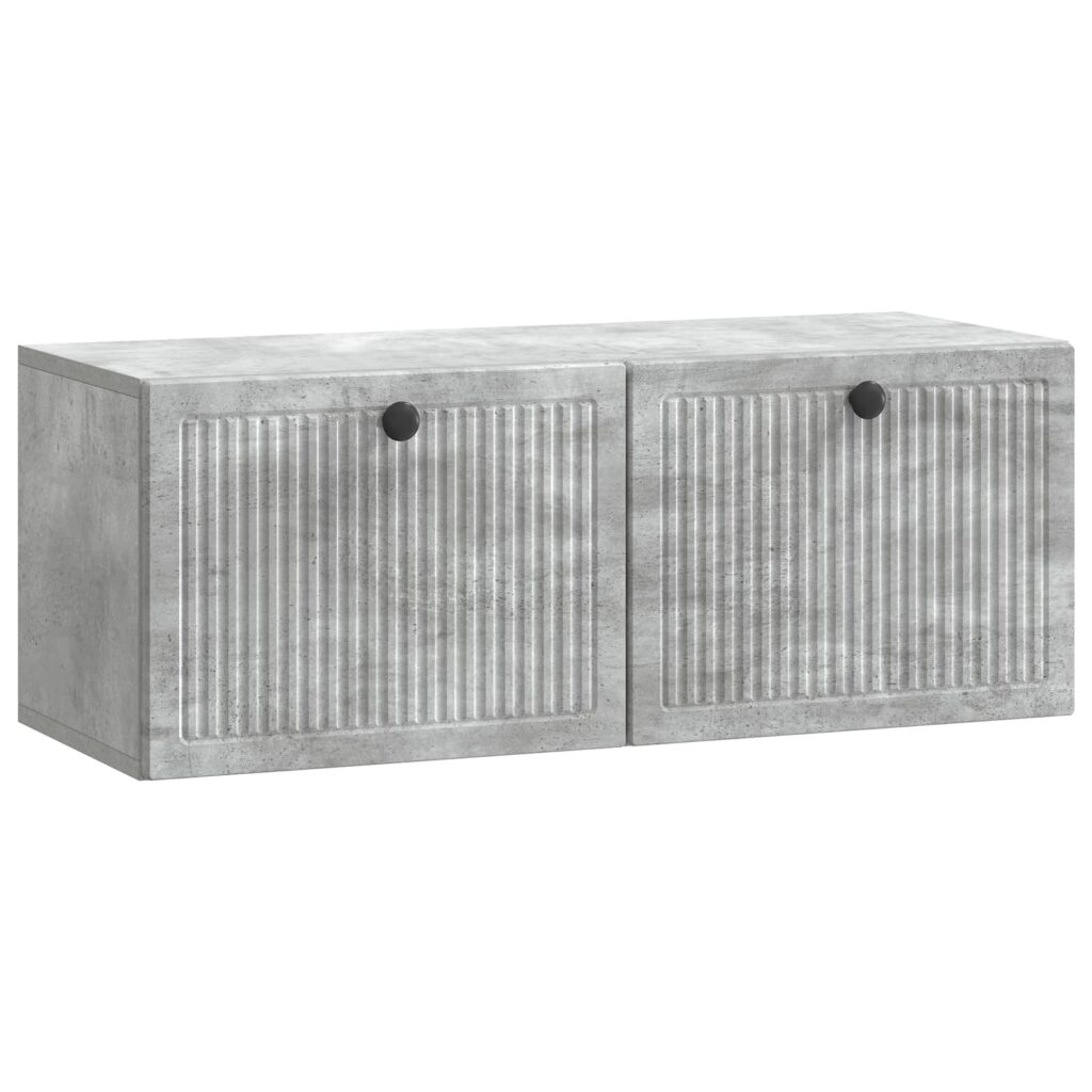 Seinälle asennettava TV-kaappi Betoninharmaa 78,5 x 31 x 30 cm