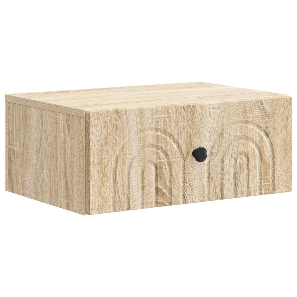 Seinälle Kiinnitettävä Yöpöytä Sonoma-tammi 49 x 34,5 x 20 cm