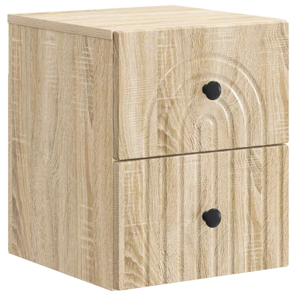 Seinälle Kiinnitettävä Yöpöytä Sonoma-tammi 33 x 34,5 x 40 cm
