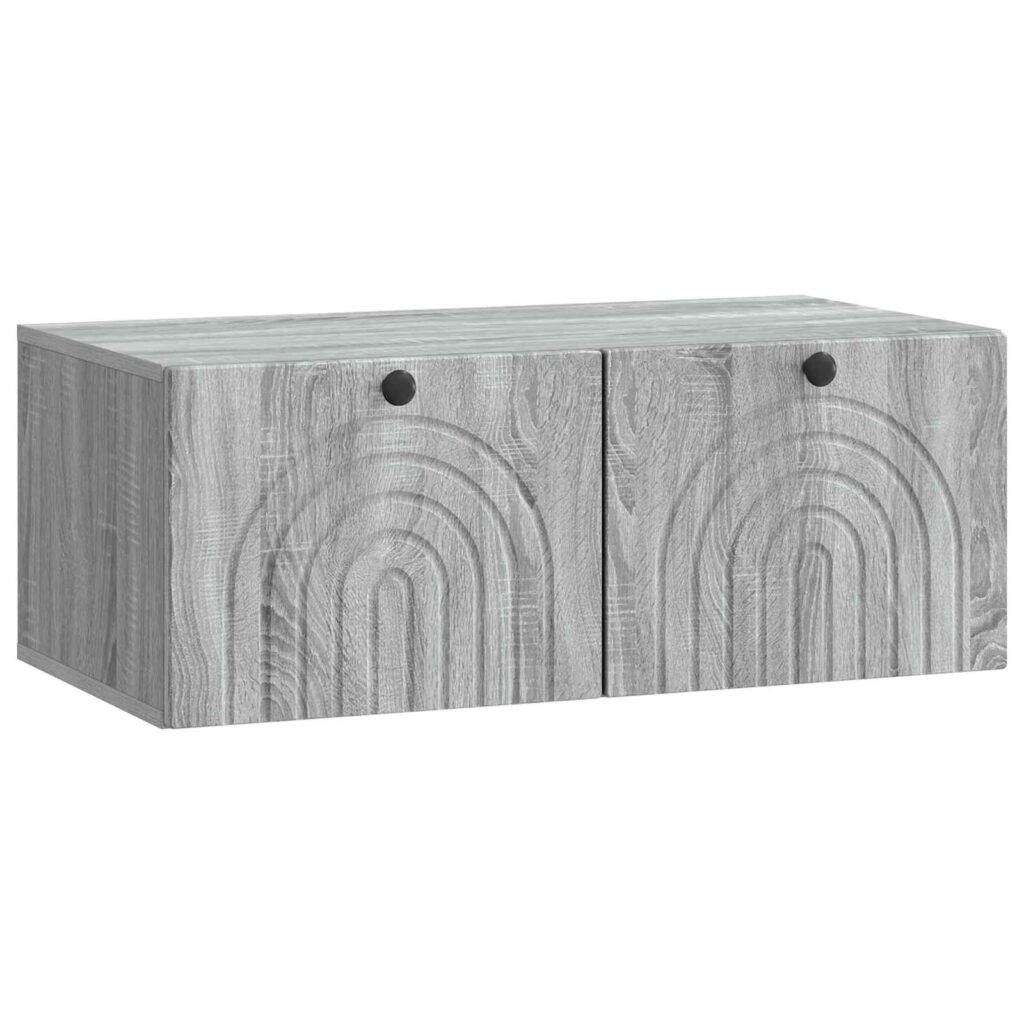 Seinälle asennettava TV-kaappi Harmaa sonoma 78,5 x 41 x 30 cm