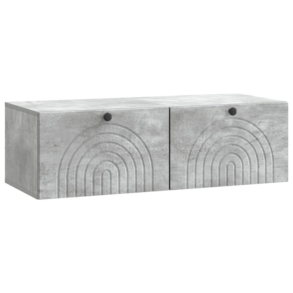 Seinälle asennettava TV-kaappi Betoninharmaa 99 x 41 x 30 cm