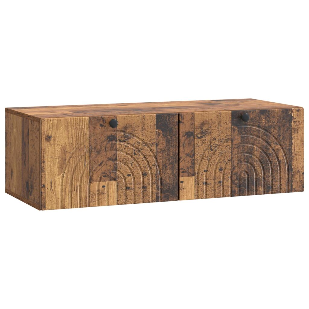 Seinälle asennettava TV-kaappi Vanha puu 99 x 41 x 30 cm