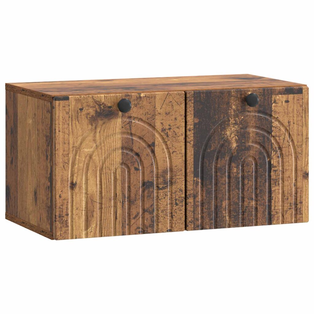 Seinälle asennettava TV-kaappi Vanha puu 59,5 x 31 x 30 cm