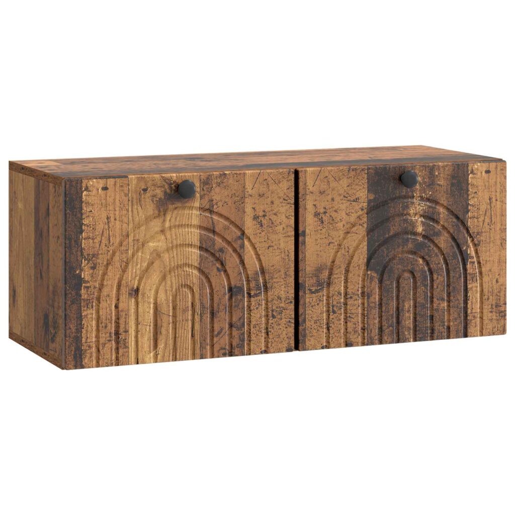 Seinälle asennettava TV-kaappi Vanha puu 78,5 x 31 x 30 cm