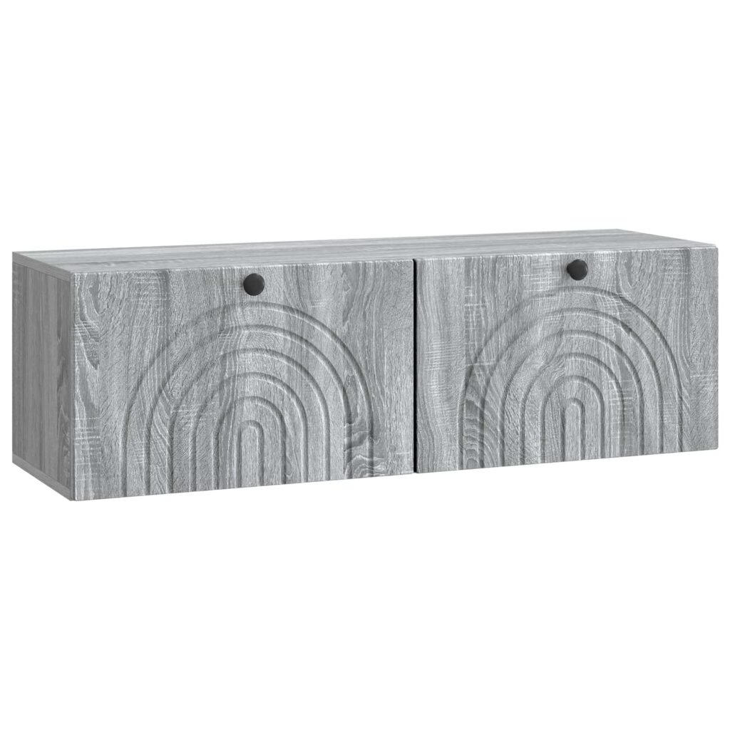 Seinälle asennettava TV-kaappi Harmaa sonoma 98 x 31 x 30 cm