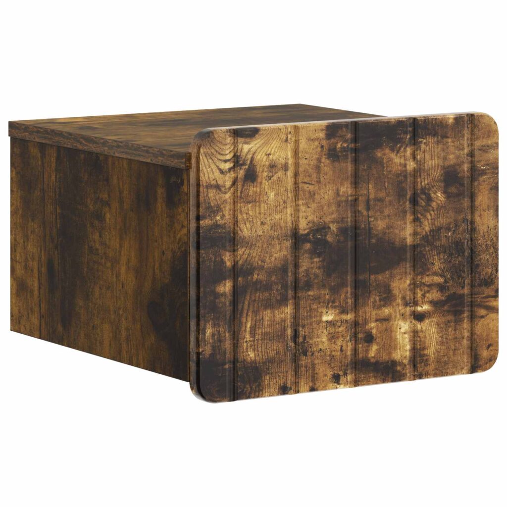 Seinälle Kiinnitettävä Yöpöytä Savutammi 33 x 34,5 x 24 cm