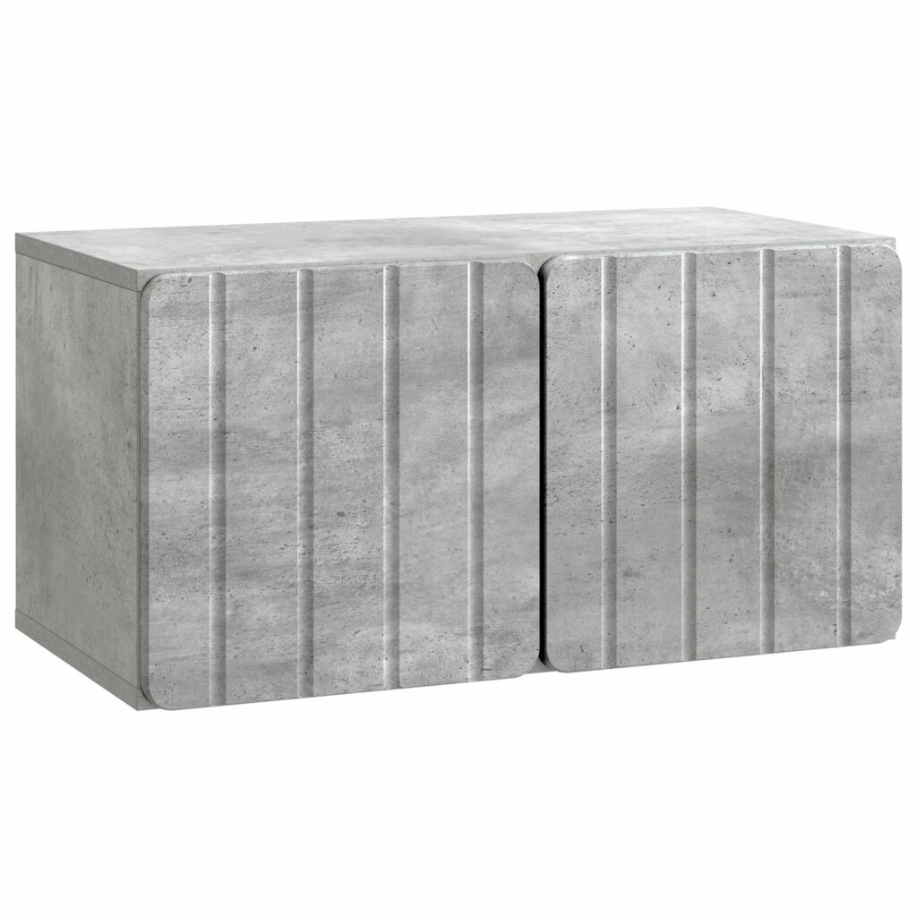 Seinälle asennettava TV-kaappi Betoninharmaa 59,5 x 31 x 30 cm