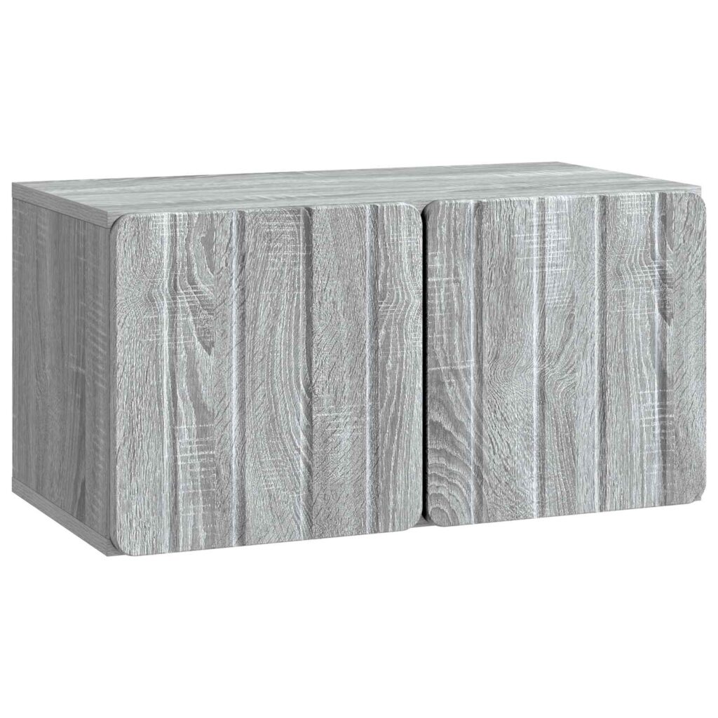 Seinälle asennettava TV-kaappi Harmaa sonoma 59,5 x 31 x 30 cm