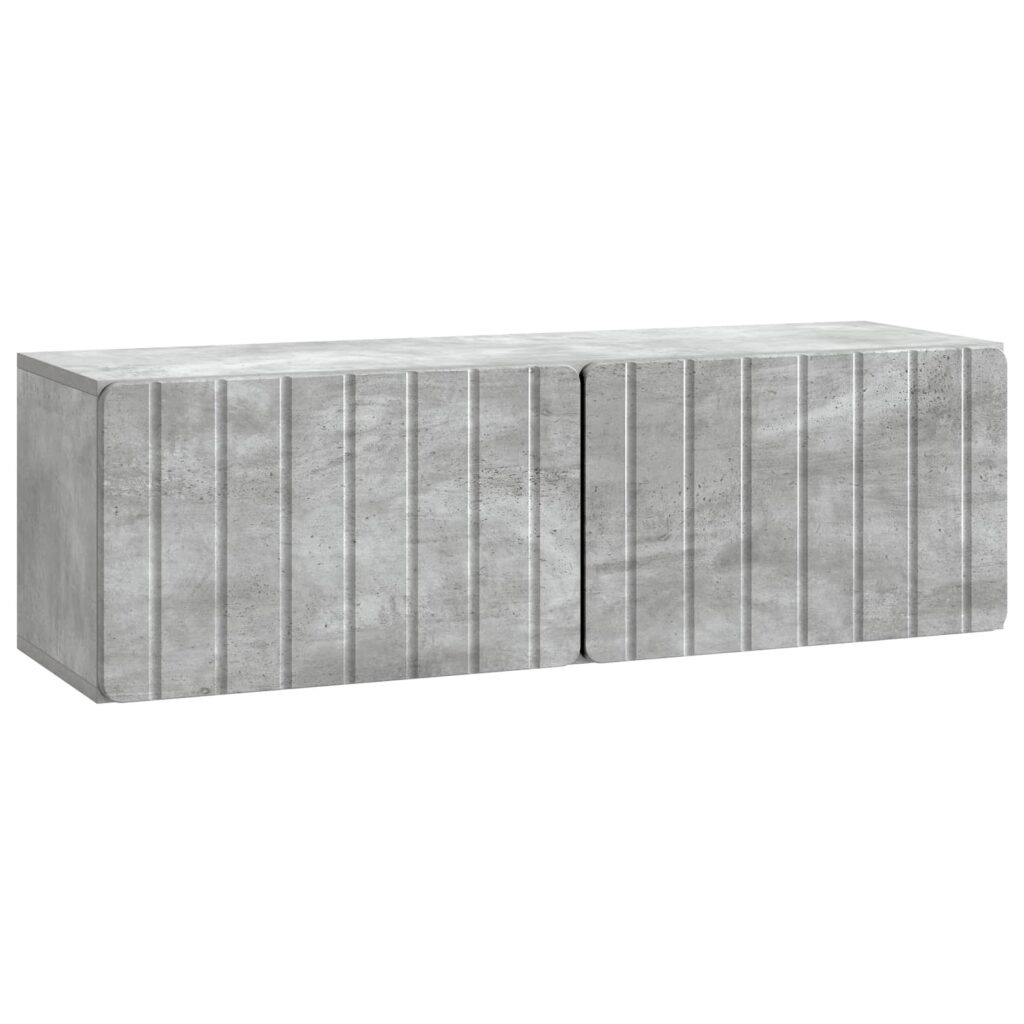 Seinälle asennettava TV-kaappi Betoninharmaa 98 x 31 x 30 cm