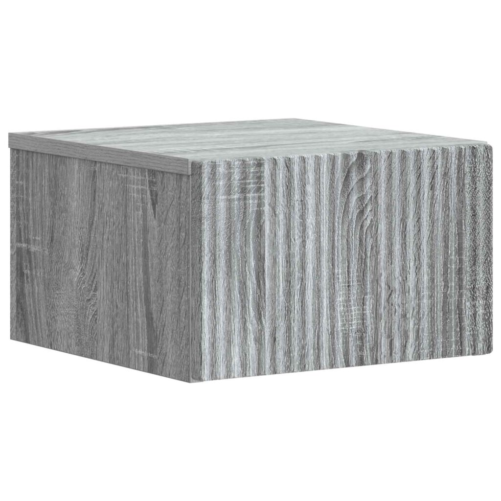 Seinälle Kiinnitettävä Yöpöytä Harmaa sonoma 33 x 34,5 x 20 cm