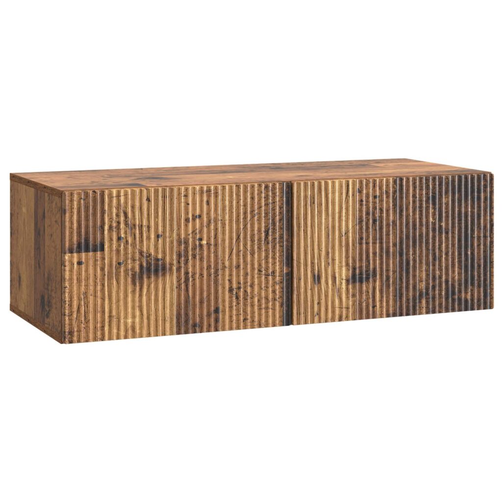 Seinälle asennettava TV-kaappi Vanha puu 98 x 41 x 30 cm