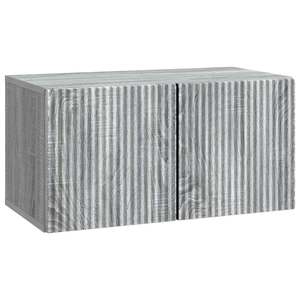 Seinälle asennettava TV-kaappi Harmaa sonoma 59,5 x 31 x 30 cm