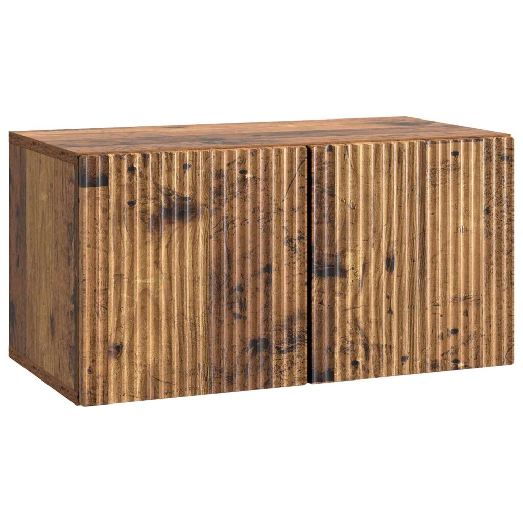 Seinälle asennettava TV-kaappi Vanha puu 59,5 x 31 x 30 cm