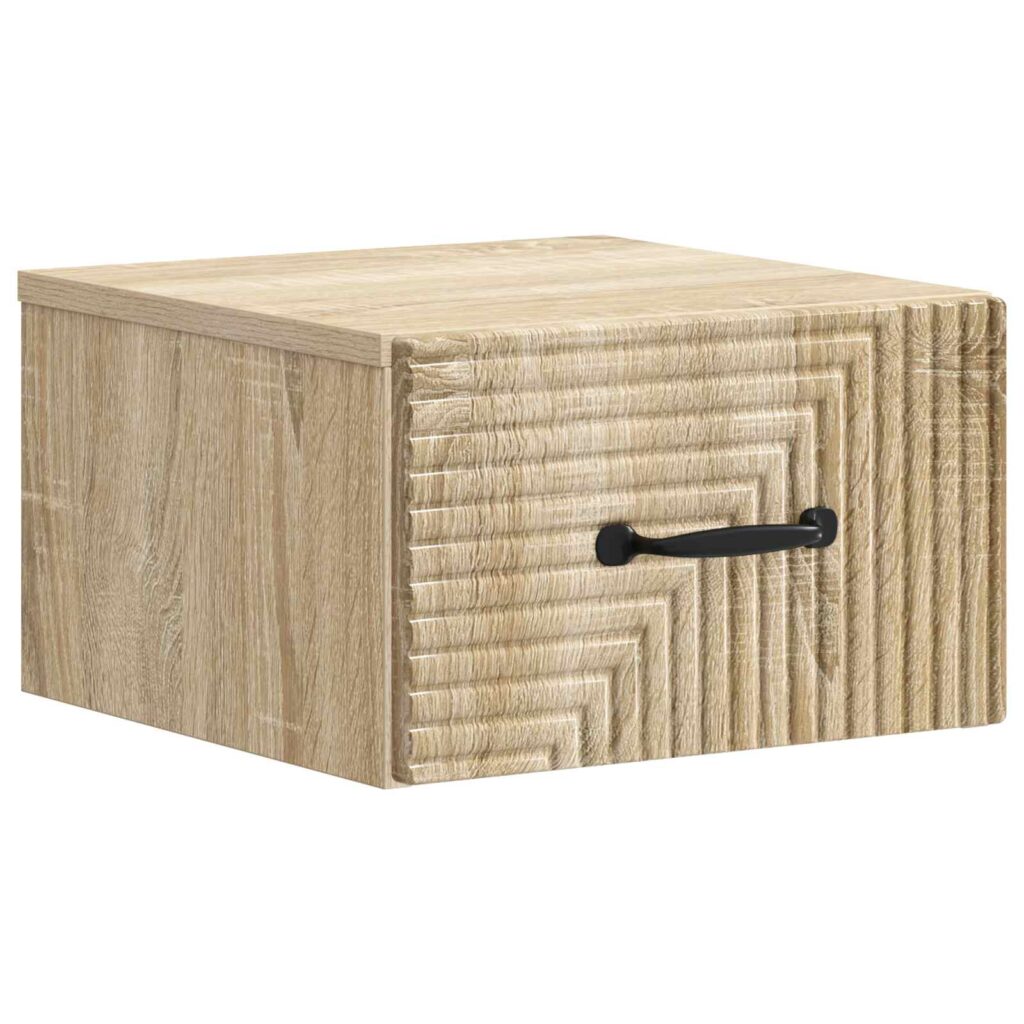 Seinälle Kiinnitettävä Yöpöytä Sonoma-tammi 34,5 x 33 x 20 cm