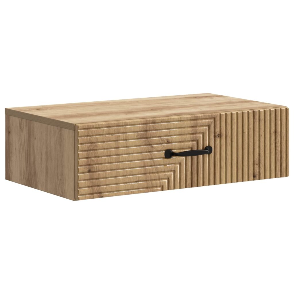 Seinälle Asennettava Sivupöytä Artisaanitammi 59 x 34,5 x 17 cm