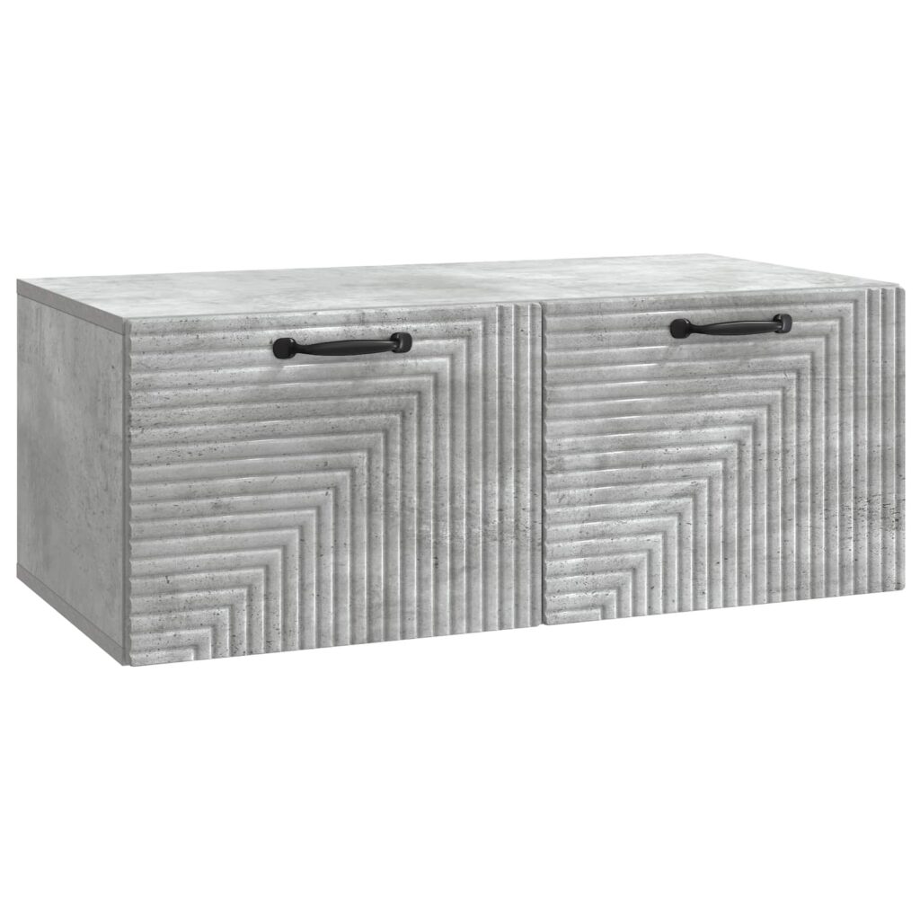 Seinälle asennettava TV-kaappi Betoninharmaa 78,5 x 41 x 30 cm