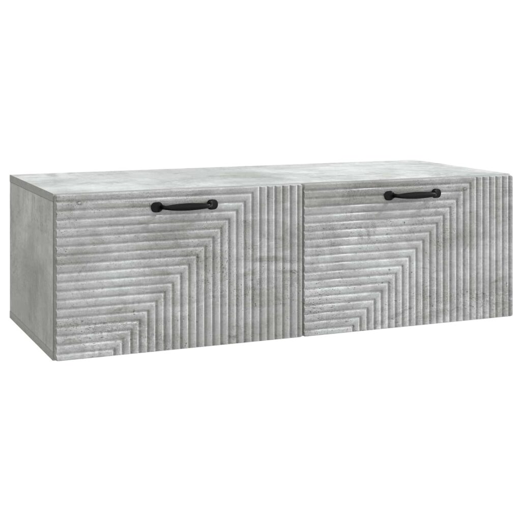 Seinälle asennettava TV-kaappi Betoninharmaa 98 x 41 x 30 cm