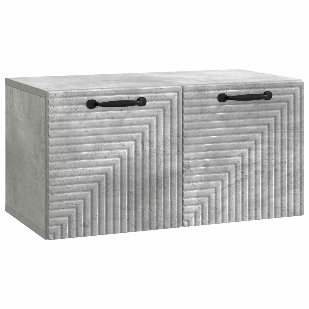 Seinälle asennettava TV-kaappi Betoninharmaa 59,5 x 31 x 30 cm