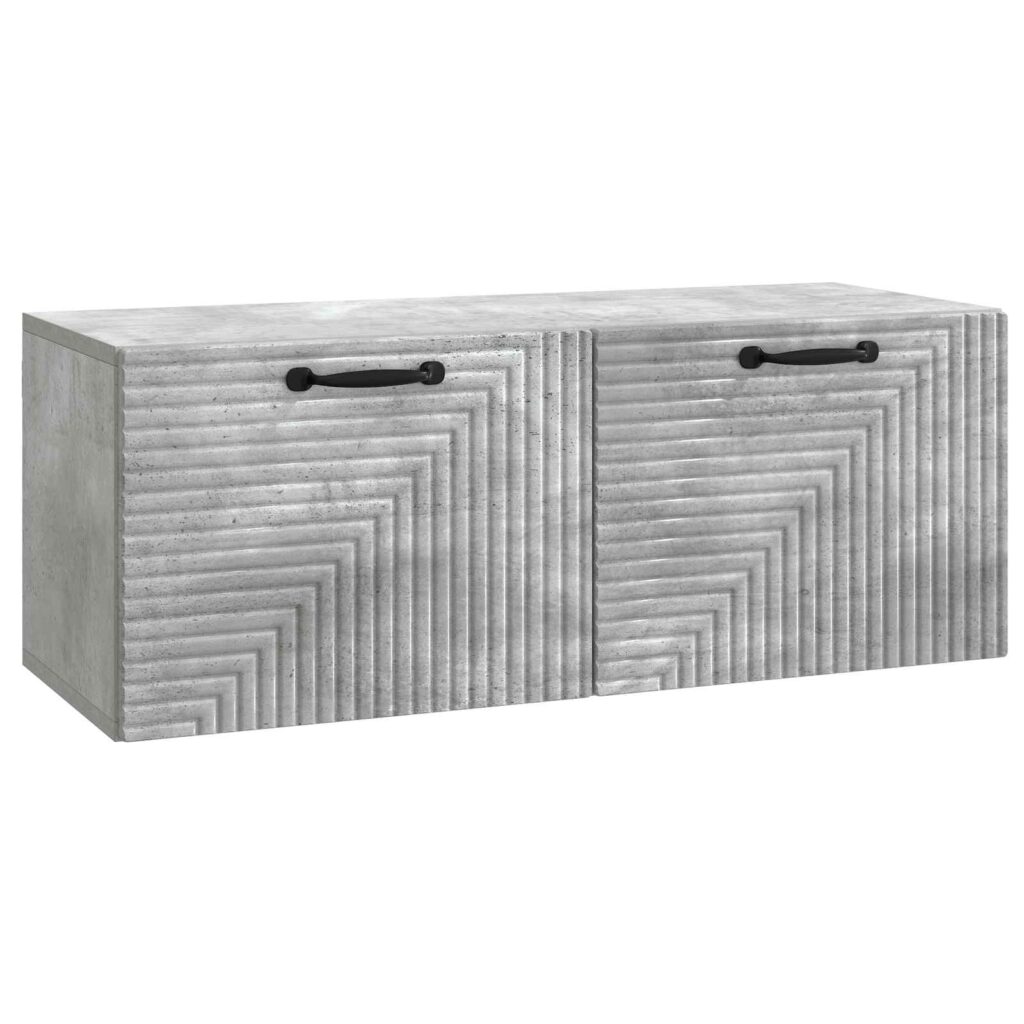 Seinälle asennettava TV-kaappi Betoninharmaa 78,5 x 31 x 30 cm