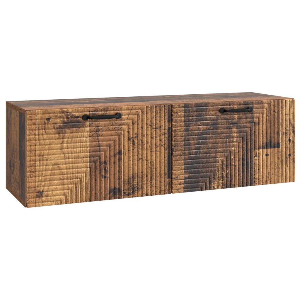 Seinälle asennettava TV-kaappi Vanha puu 98 x 31 x 30 cm