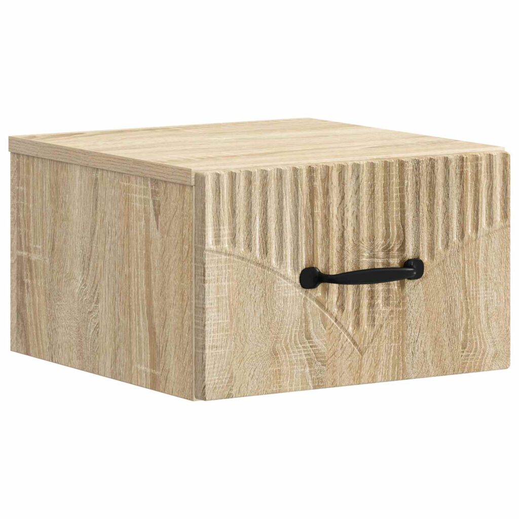 Seinälle Kiinnitettävä Yöpöytä Sonoma-tammi 34,5 x 33 x 20 cm
