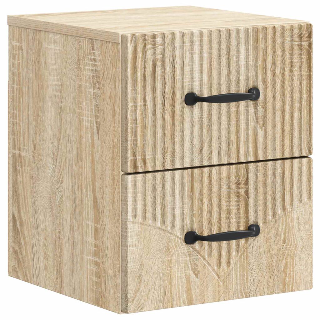 Seinälle Kiinnitettävä Yöpöytä Sonoma-tammi 34,5 x 33 x 40 cm