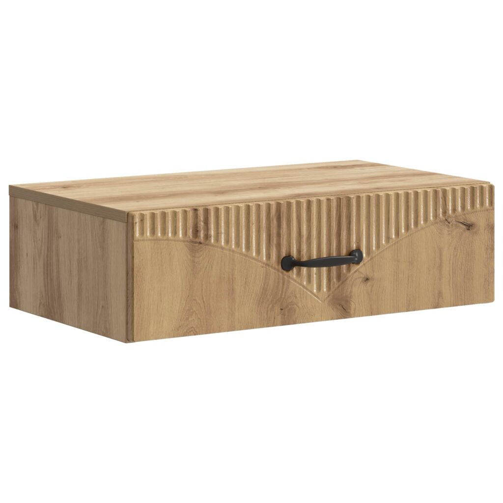 Seinälle Asennettava Sivupöytä Artisaanitammi 59 x 34,5 x 17 cm