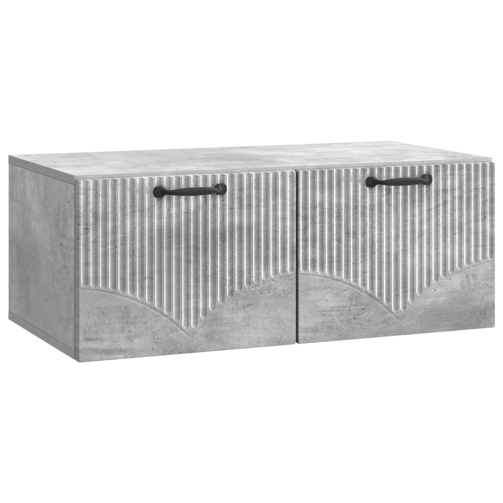 Seinälle asennettava TV-kaappi Betoninharmaa 78,5 x 41 x 30 cm