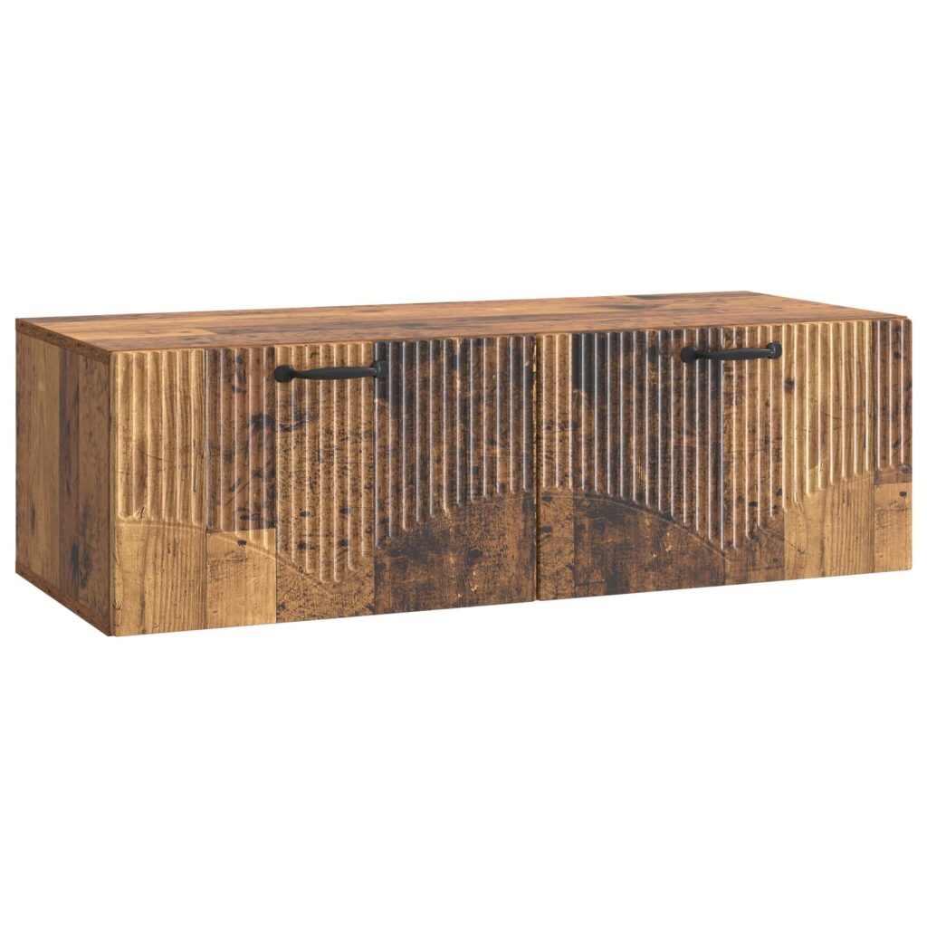 Seinälle asennettava TV-kaappi Vanha puu 98 x 41 x 30 cm