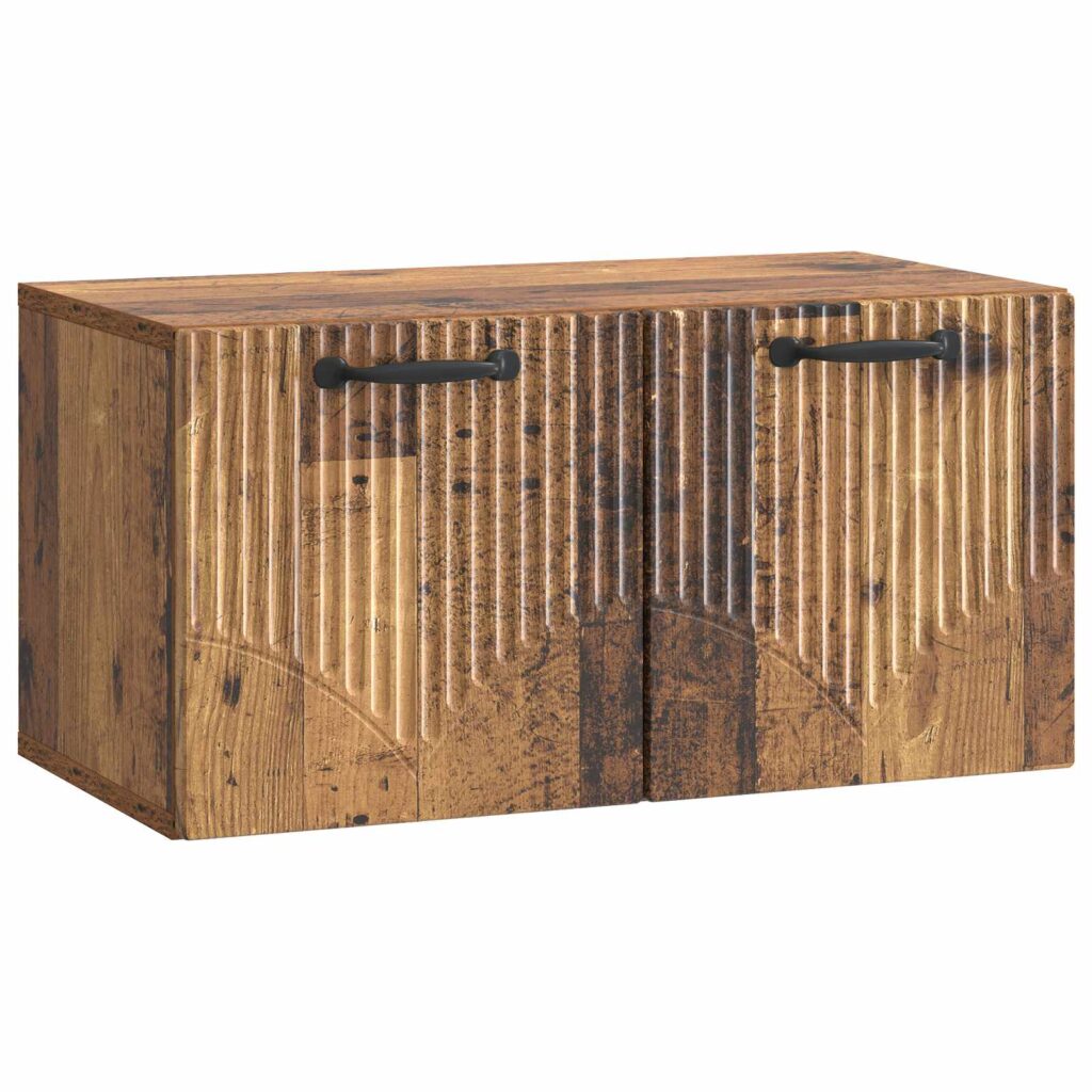 Seinälle asennettava TV-kaappi Vanha puu 59,5 x 31 x 30 cm