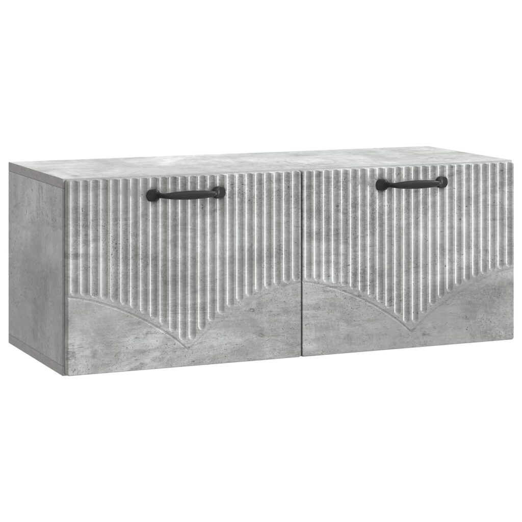 Seinälle asennettava TV-kaappi Betoninharmaa 78,5 x 31 x 30 cm