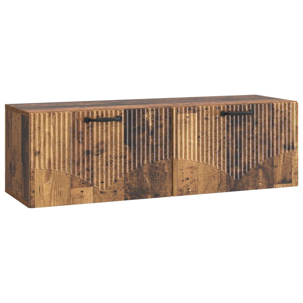 Seinälle asennettava TV-kaappi Vanha puu 98 x 31 x 30 cm