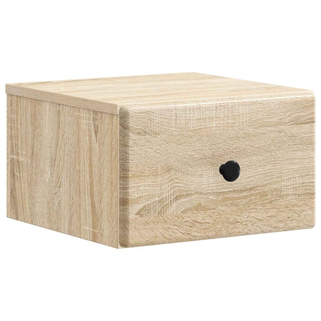Seinälle Kiinnitettävä Yöpöytä Sonoma-tammi 34,5 x 33 x 20 cm