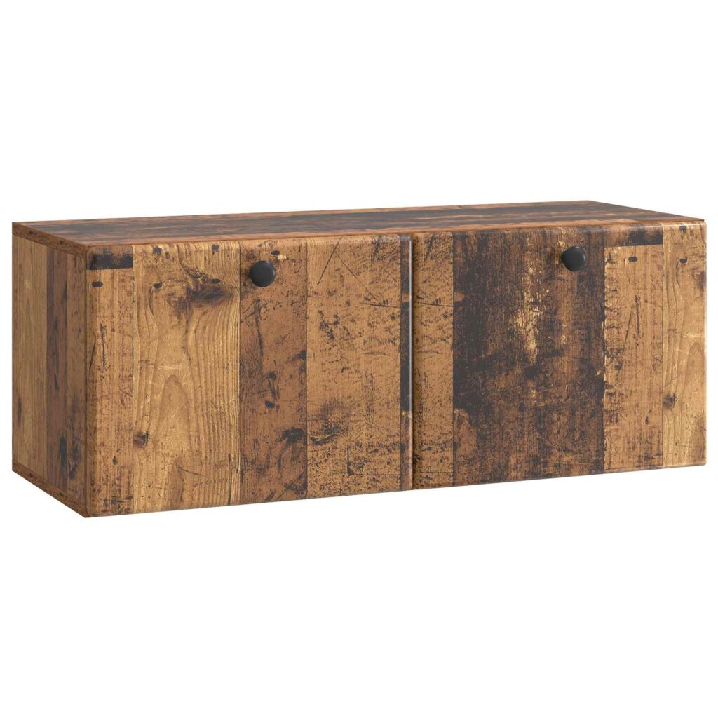 Seinälle asennettava TV-kaappi Vanha puu 78,5 x 31 x 30 cm