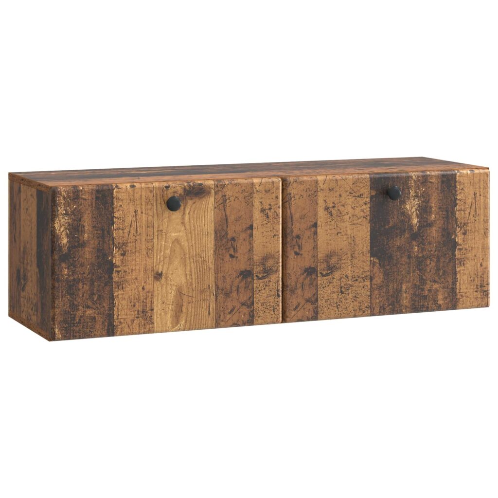 Seinälle asennettava TV-kaappi Vanha puu 98 x 31 x 30 cm