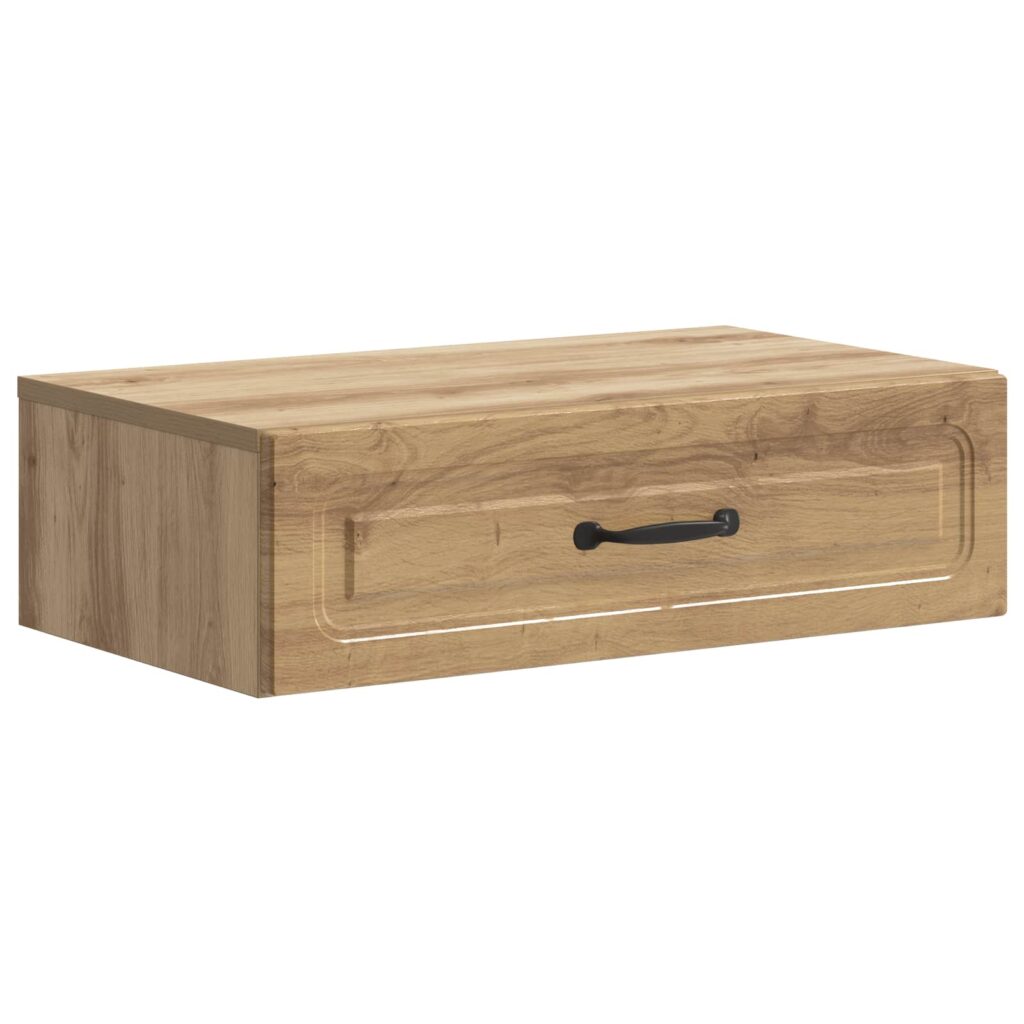 Seinälle Asennettava Sivupöytä Artisaanitammi 59 x 34,5 x 17 cm