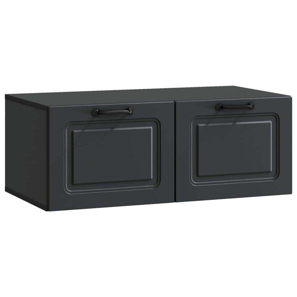 Seinälle asennettava TV-kaappi Musta 78,5 x 41 x 30 cm