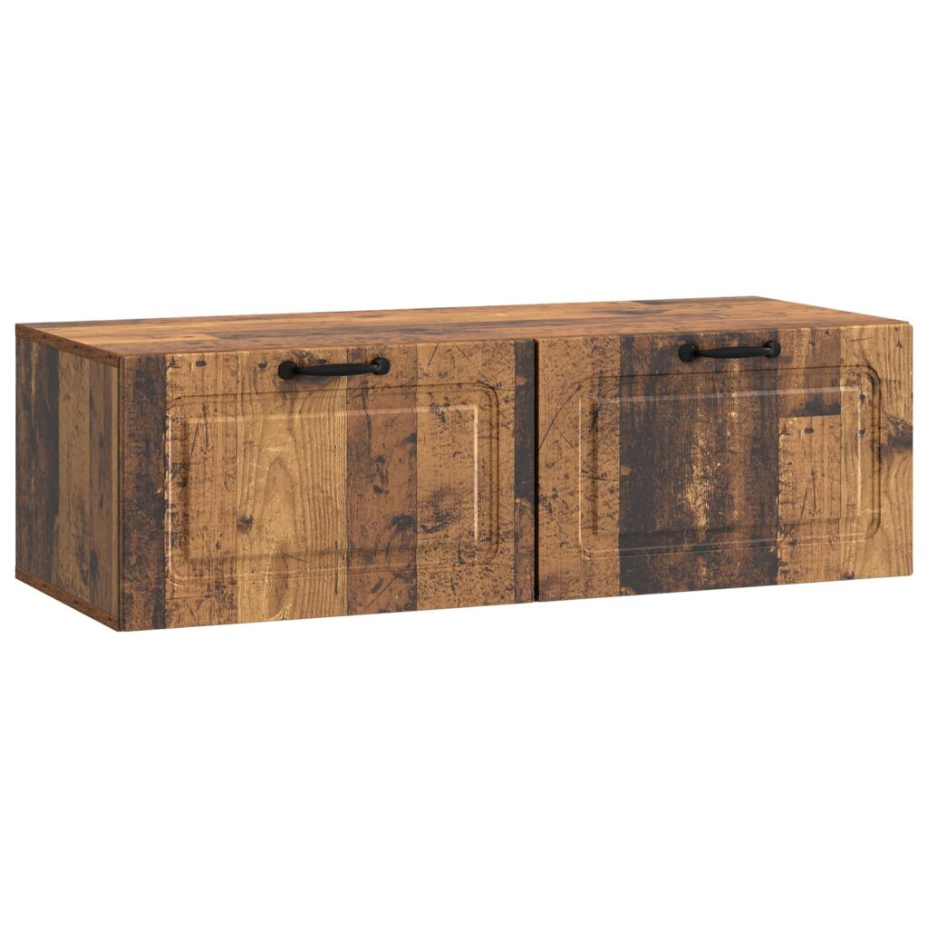 Seinälle asennettava TV-kaappi Vanha puu 98 x 41 x 30 cm