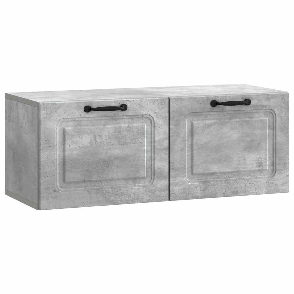 Seinälle asennettava TV-kaappi Betoninharmaa 78,5 x 31 x 30 cm