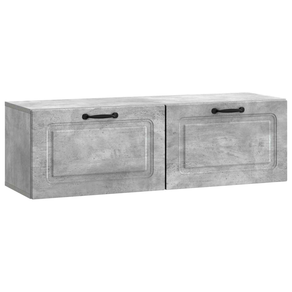 Seinälle asennettava TV-kaappi Betoninharmaa 98 x 31 x 30 cm