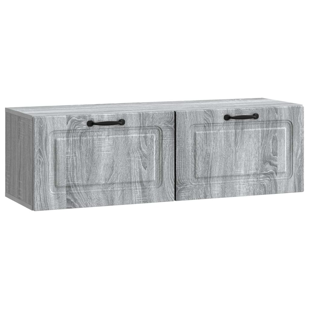 Seinälle asennettava TV-kaappi Harmaa sonoma 98 x 31 x 30 cm