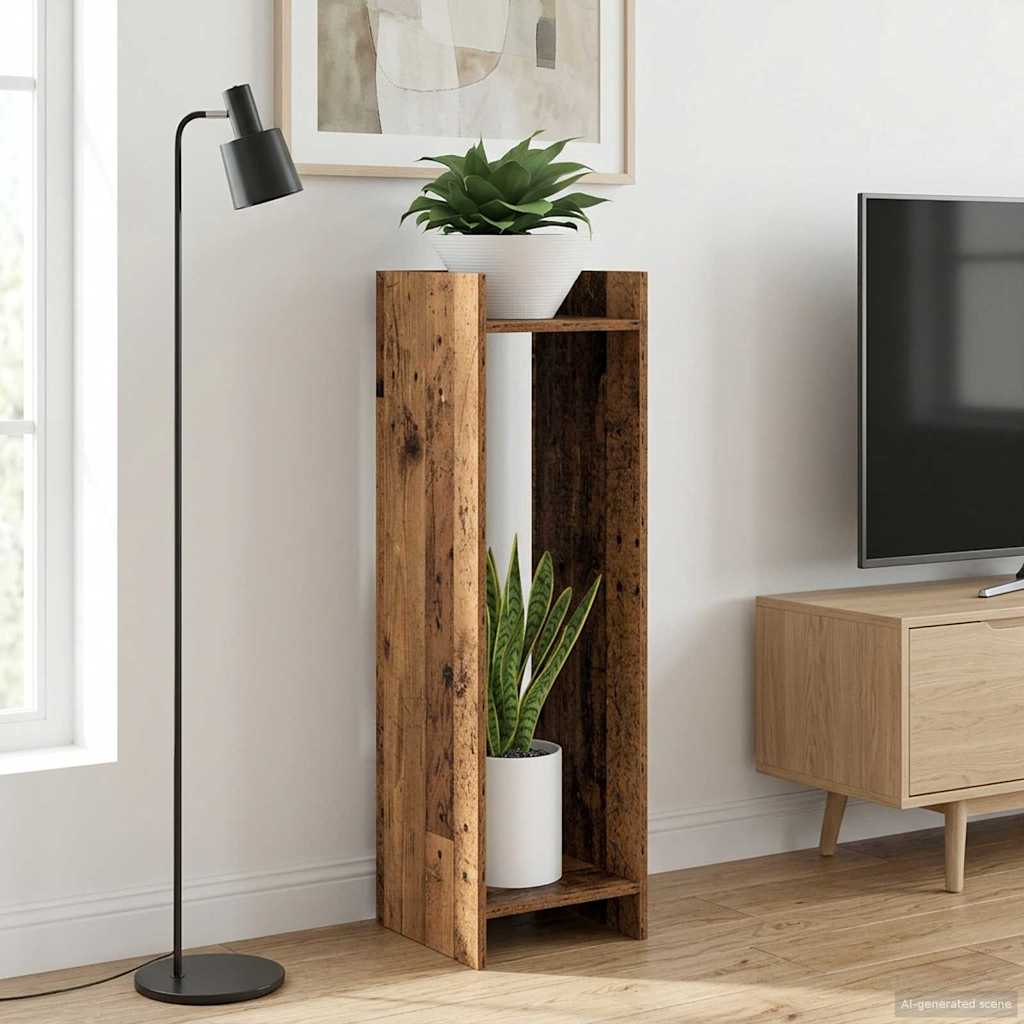 Kasviteline hyllyllä Vanha puu 30 x 30 x 100 cm Käsitelty puu