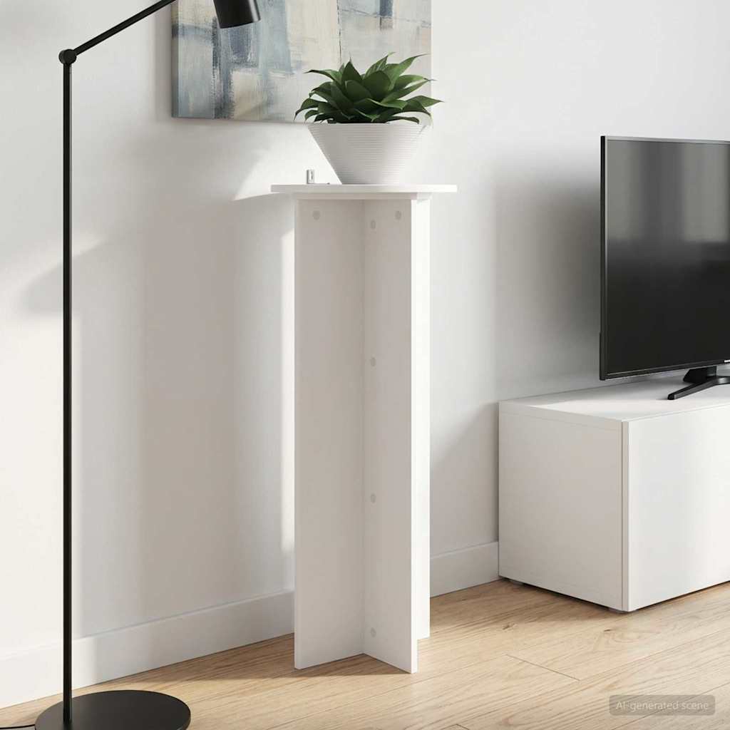 Kasviteline 2 pcs valkoinen Ø40 x 100 cm Tekninen puu